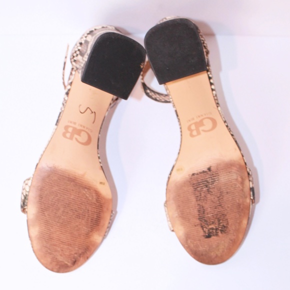 Gianni Bini Tan and Gray Snake Print Heels Size (8.5) - Picture 3 of 8
